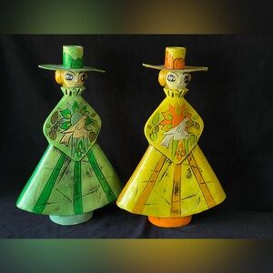 VALENTINO For Kreiss Corp candle holder, angels vintage colorful